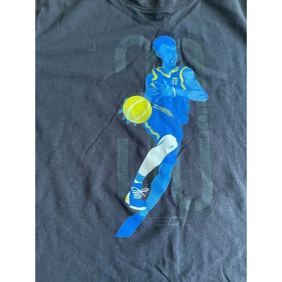 Under Armour HeatGear Loose Fit Youth T-Shirt Stephen Curry 30 Graphic Large - Picture 3 of 7